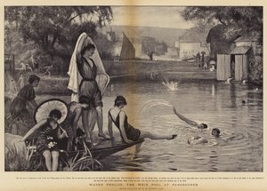 Diversión acuática, la piscina del dique en Pangbourne